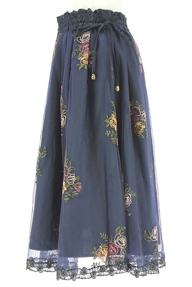 axes femme（アクシーズファム）の古着「ミディ丈花柄刺繍チュールスカート（スカート）」大画像３へ