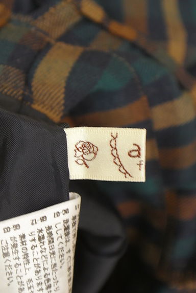 axes femme（アクシーズファム）の古着「ミモレ丈ガンクラブチェック柄フリルスカート（ロングスカート・マキシスカート）」大画像６へ
