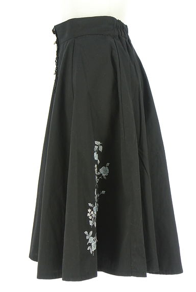 axes femme（アクシーズファム）の古着「花柄刺しゅうミモレ丈フレアスカート（ロングスカート・マキシスカート）」大画像３へ