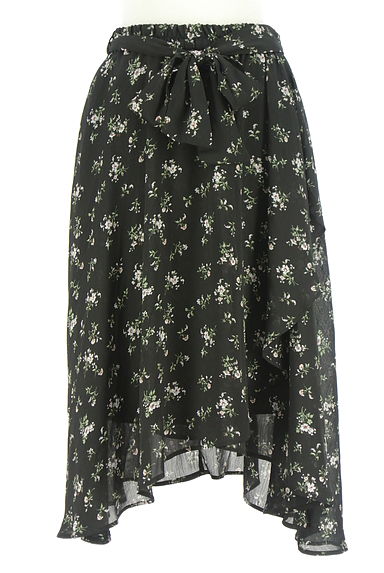 axes femme（アクシーズファム）の古着「イレギュラーヘム小花柄シフォンスカート（ロングスカート・マキシスカート）」大画像１へ