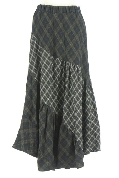 クリックで大画像表示 axes femme(アクシーズファム)の古着「チェック柄切替ロングスカート(ロングスカート・マキシスカート)」大画像1へ