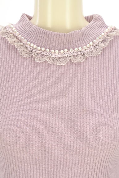 axes femme（アクシーズファム）の古着「パール付きリブニット（カットソー・プルオーバー）」大画像４へ