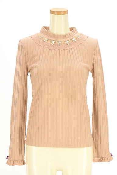 axes femme（アクシーズファム）の古着「パール付きリブニット（カットソー・プルオーバー）」大画像１へ