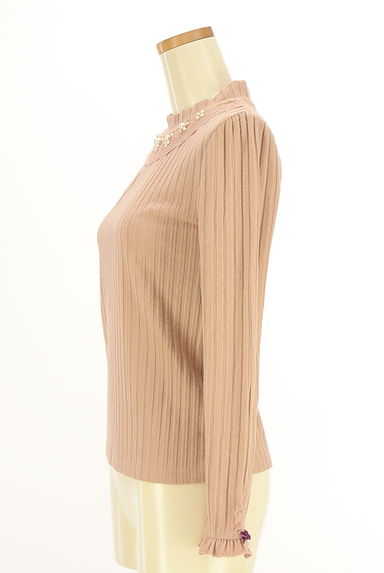 axes femme（アクシーズファム）の古着「パール付きリブニット（カットソー・プルオーバー）」大画像３へ