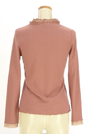 クリックで大画像表示 axes femme(アクシーズファム)の古着「パール&レースモックネックカットソー(カットソー・プルオーバー)」大画像2へ