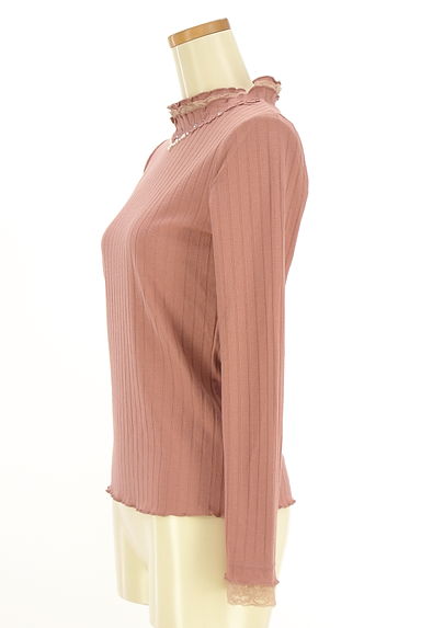 クリックで大画像表示 axes femme(アクシーズファム)の古着「パール&レースモックネックカットソー(カットソー・プルオーバー)」大画像3へ