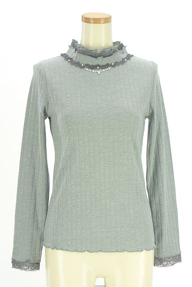 axes femme（アクシーズファム）の古着「モックネックリブカットソー（カットソー・プルオーバー）」大画像１へ