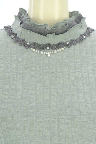 axes femme（アクシーズファム）の古着「モックネックリブカットソー（カットソー・プルオーバー）」大画像４へ