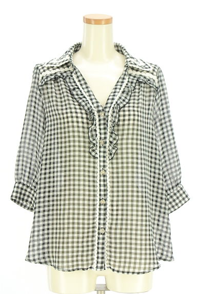 クリックで大画像表示 axes femme(アクシーズファム)の古着「シアースキッパーブラウス(ブラウス)」大画像1へ