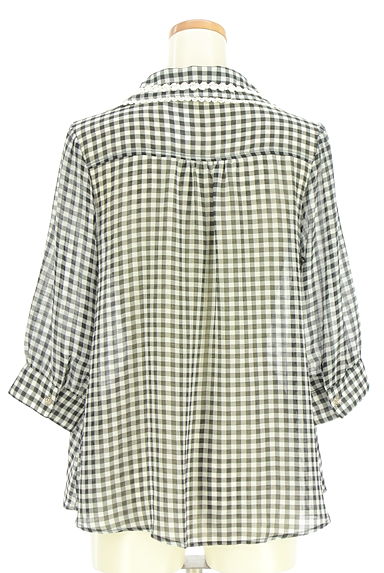 クリックで大画像表示 axes femme(アクシーズファム)の古着「シアースキッパーブラウス(ブラウス)」大画像2へ