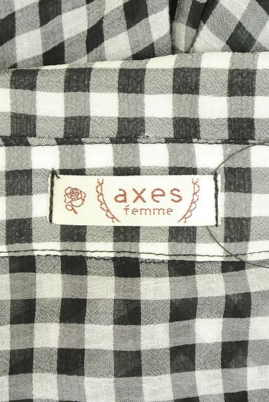 クリックで大画像表示 axes femme(アクシーズファム)の古着「シアースキッパーブラウス(ブラウス)」大画像6へ