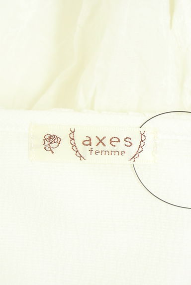 クリックで大画像表示 axes femme(アクシーズファム)の古着「フレア6分袖ビッグカラーブラウス(カットソー・プルオーバー)」大画像6へ