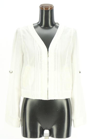 クリックで大画像表示 axes femme(アクシーズファム)の古着「ジップアップノーカラーブルゾン(ブルゾン・スタジャン)」大画像1へ