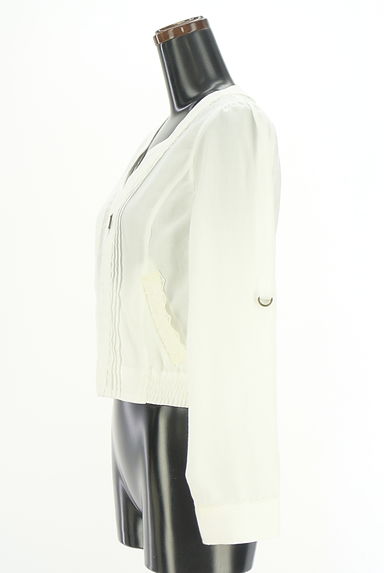 クリックで大画像表示 axes femme(アクシーズファム)の古着「ジップアップノーカラーブルゾン(ブルゾン・スタジャン)」大画像3へ