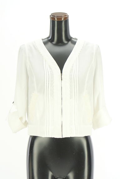 クリックで大画像表示 axes femme(アクシーズファム)の古着「ジップアップノーカラーブルゾン(ブルゾン・スタジャン)」大画像4へ