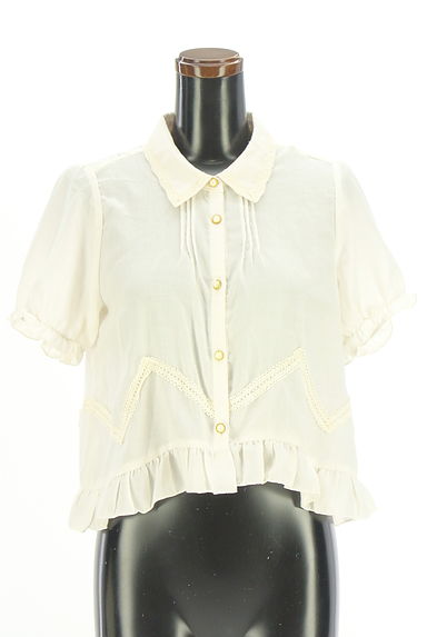 クリックで大画像表示 axes femme(アクシーズファム)の古着「レース切り替えフリルブラウス(ブラウス)」大画像1へ