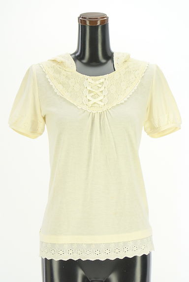 クリックで大画像表示 axes femme(アクシーズファム)の古着「レースヨークパフスリフーディ(カットソー・プルオーバー)」大画像1へ