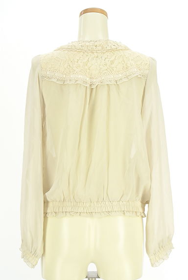 クリックで大画像表示 axes femme(アクシーズファム)の古着「ジップアップレース×シフォンブルゾン(ブルゾン・スタジャン)」大画像2へ