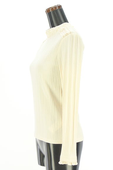 axes femme（アクシーズファム）の古着「刺繍レースモックネックリブニット（カットソー・プルオーバー）」大画像３へ