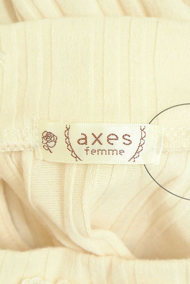 axes femme（アクシーズファム）の古着「刺繍レースモックネックリブニット（カットソー・プルオーバー）」大画像６へ