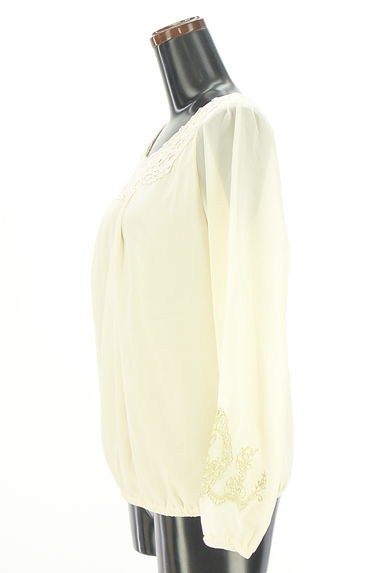 クリックで大画像表示 axes femme(アクシーズファム)の古着「刺繍入りシフォンブラウス(カットソー・プルオーバー)」大画像3へ