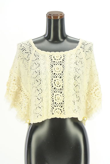 クリックで大画像表示 axes femme(アクシーズファム)の古着「透かし編みニットポンチョ(ニット)」大画像1へ