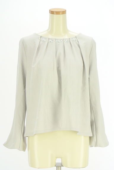 axes femme（アクシーズファム）の古着「ラインストーン付きタックブラウス（カットソー・プルオーバー）」大画像１へ
