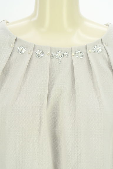 axes femme（アクシーズファム）の古着「ラインストーン付きタックブラウス（カットソー・プルオーバー）」大画像４へ