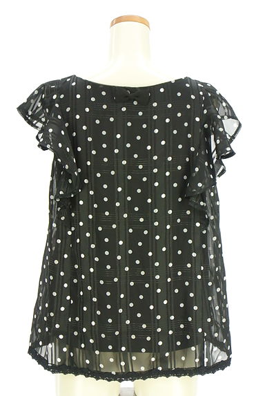 axes femme（アクシーズファム）の古着「ラメチェック×ドットシフォンブラウス（カットソー・プルオーバー）」大画像２へ