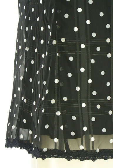 axes femme（アクシーズファム）の古着「ラメチェック×ドットシフォンブラウス（カットソー・プルオーバー）」大画像５へ