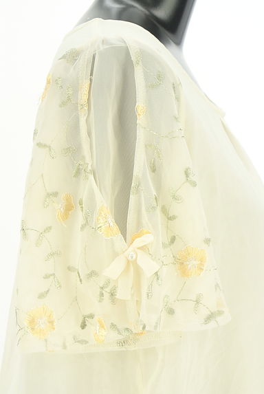 クリックで大画像表示 axes femme(アクシーズファム)の古着「刺繍チュール袖シフォンブラウス(カットソー・プルオーバー)」大画像5へ