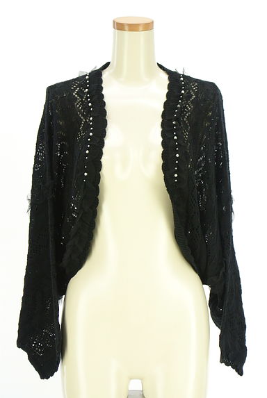 axes femme（アクシーズファム）の古着「バックレース切替透かしニットカーデ（カーディガン・ボレロ）」大画像１へ