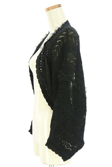 axes femme（アクシーズファム）の古着「バックレース切替透かしニットカーデ（カーディガン・ボレロ）」大画像３へ