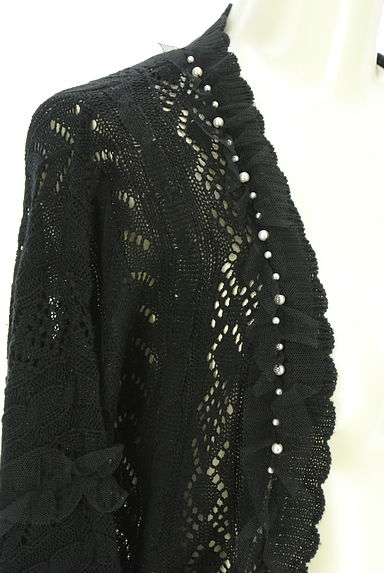 axes femme（アクシーズファム）の古着「バックレース切替透かしニットカーデ（カーディガン・ボレロ）」大画像４へ