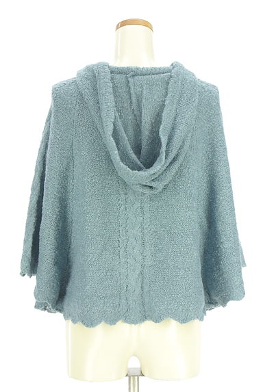 クリックで大画像表示 axes femme(アクシーズファム)の古着「フーディポンチョ(ニット)」大画像2へ