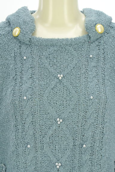 クリックで大画像表示 axes femme(アクシーズファム)の古着「フーディポンチョ(ニット)」大画像4へ