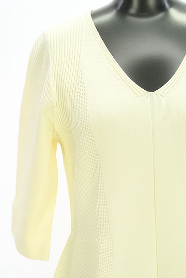 クリックで大画像表示 CELFORD(セルフォード)の古着「7分袖リブ切替ニットワンピース(ワンピース・チュニック)」大画像4へ