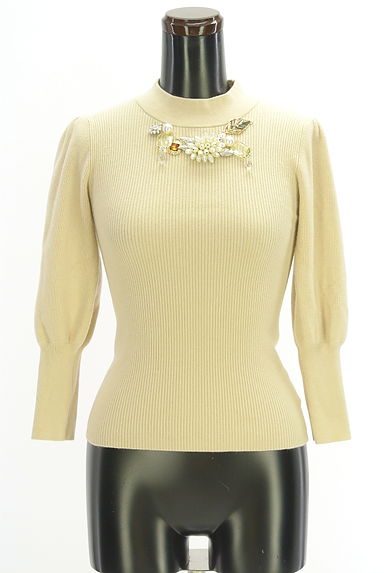 クリックで大画像表示 Snidel(スナイデル)の古着「ビジュー付きモックネックリブニットトップス(ニット)」大画像1へ