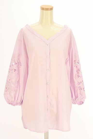 クリックで大画像表示 Mystrada(マイストラーダ)の古着「花刺繍ボリューム袖ブラウス(ブラウス)」大画像1へ