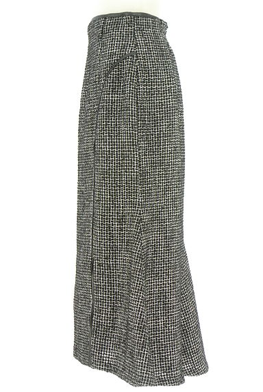 クリックで大画像表示 Mystrada(マイストラーダ)の古着「グラフチェック柄織ウール混スカート(ロングスカート・マキシスカート)」大画像3へ