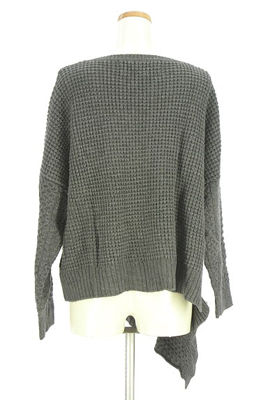 クリックで大画像表示 OSMOSIS(オズモーシス)の古着「loaf de TRICOT ボーダー柄切替アシンメトリーニットトップス(ニット)」大画像2へ