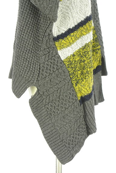 クリックで大画像表示 OSMOSIS(オズモーシス)の古着「loaf de TRICOT ボーダー柄切替アシンメトリーニットトップス(ニット)」大画像5へ