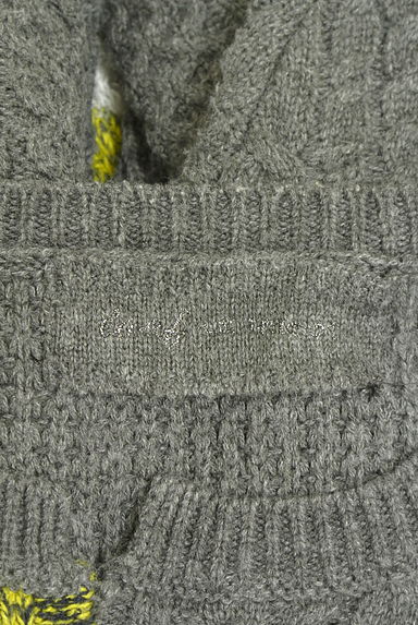 クリックで大画像表示 OSMOSIS(オズモーシス)の古着「loaf de TRICOT ボーダー柄切替アシンメトリーニットトップス(ニット)」大画像6へ