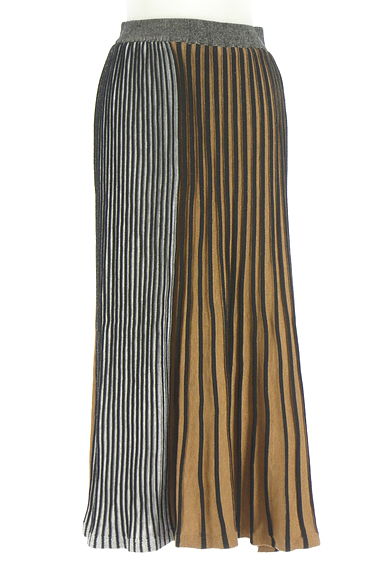 クリックで大画像表示 OSMOSIS(オズモーシス)の古着「loaf le TRICOT バイカラーリブニットロングスカート(ロングスカート・マキシスカート)」大画像1へ