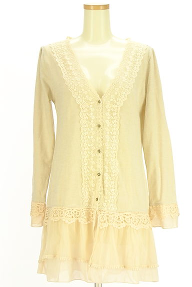 クリックで大画像表示 axes femme(アクシーズファム)の古着「刺繍レース×ニットカーディガン(カーディガン・ボレロ)」大画像1へ