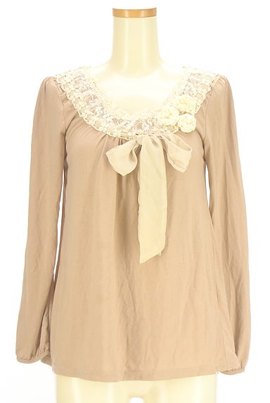 クリックで大画像表示 axes femme(アクシーズファム)の古着「シフォンリボンカットソー(カットソー・プルオーバー)」大画像1へ