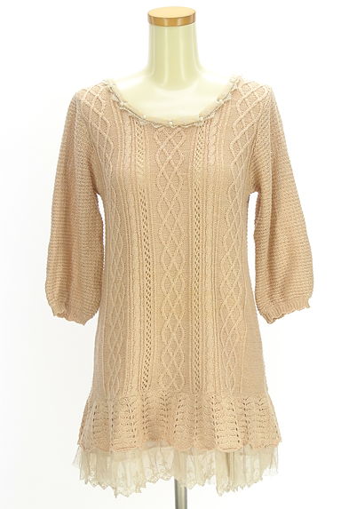 クリックで大画像表示 axes femme(アクシーズファム)の古着「ラメニットチュニック(ワンピース・チュニック)」大画像1へ