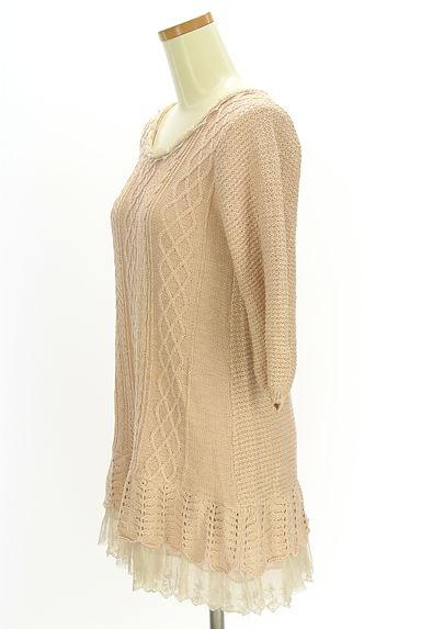 クリックで大画像表示 axes femme(アクシーズファム)の古着「ラメニットチュニック(ワンピース・チュニック)」大画像3へ