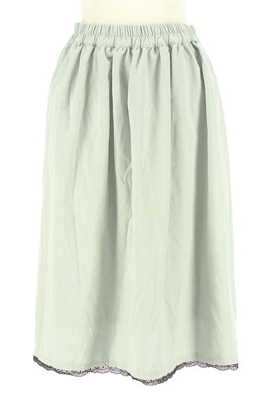 クリックで大画像表示 axes femme(アクシーズファム)の古着「無地×花柄リバーシブルフレアスカート(ロングスカート・マキシスカート)」大画像1へ