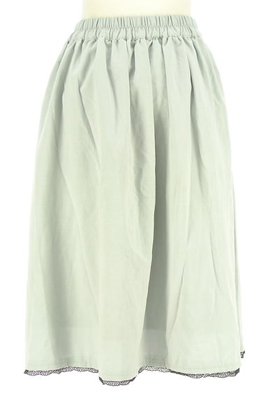 クリックで大画像表示 axes femme(アクシーズファム)の古着「無地×花柄リバーシブルフレアスカート(ロングスカート・マキシスカート)」大画像2へ